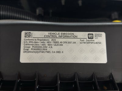 2023 GMC Savana Cargo 2500 Work Van