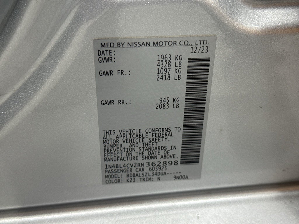 2024 Nissan Altima 2.5 SR