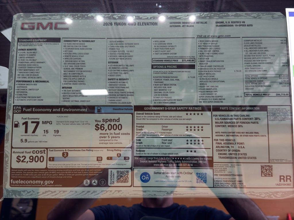 2026 GMC Yukon Elevation