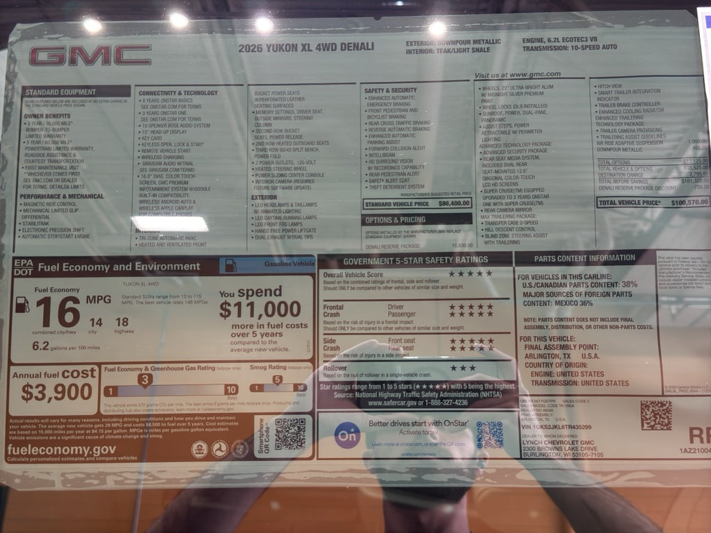 2026 GMC Yukon XL Denali