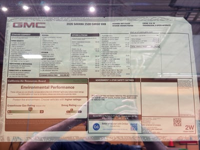 2026 GMC Savana Cargo Work Van