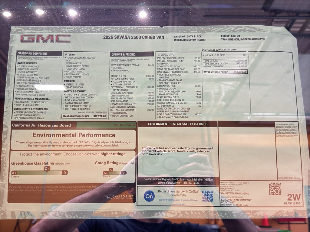 2026 GMC Savana Cargo Work Van