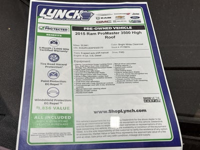 2015 RAM ProMaster Cargo Van BASE