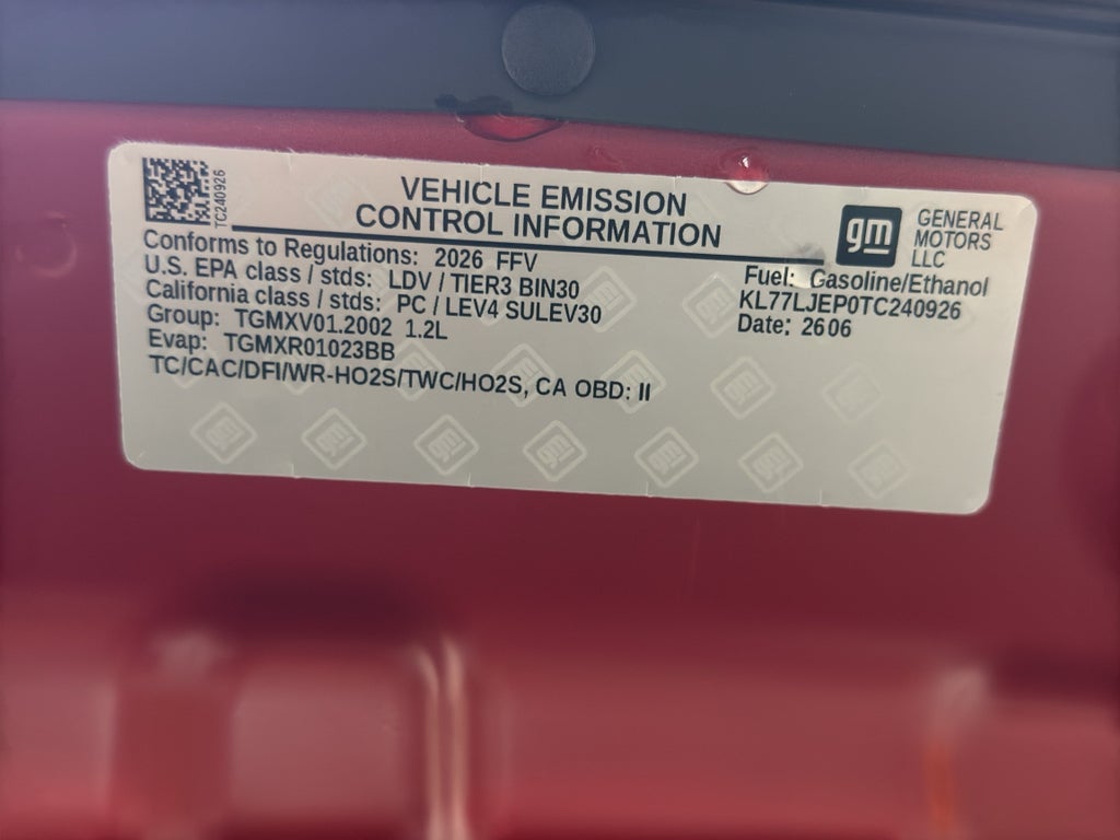 2026 Chevrolet Trax 2RS